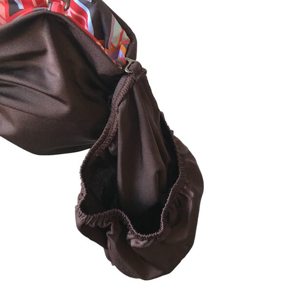 Maaji Bouquet Ebony Brown Reversible Puff Sleeve Crop Bikini Top - Picture 8 of 13